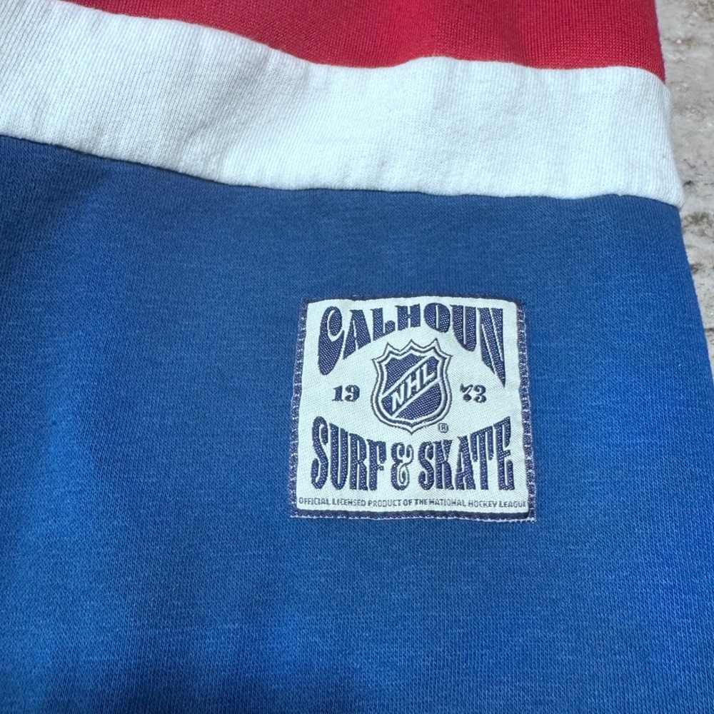Calhoun Hoodie Mens Large NHL New York Rangers Blue Blokcore Sporty Pullover 936 - Picture 10 of 11